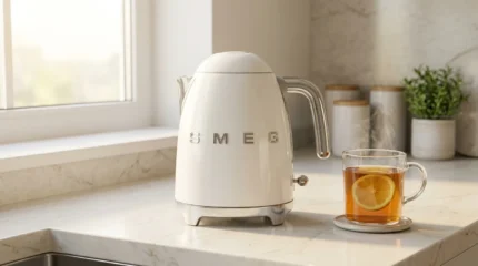 MINI BOUILLOIRE ÉLECTRIQUE STYLE ANNÉES 50 0,8 L 1400 W - BLANC - SMEG