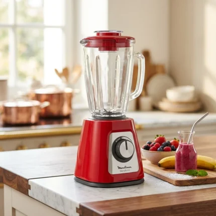 BLENDER 800 W LAMES INOX - ROUGE - MOULINEX