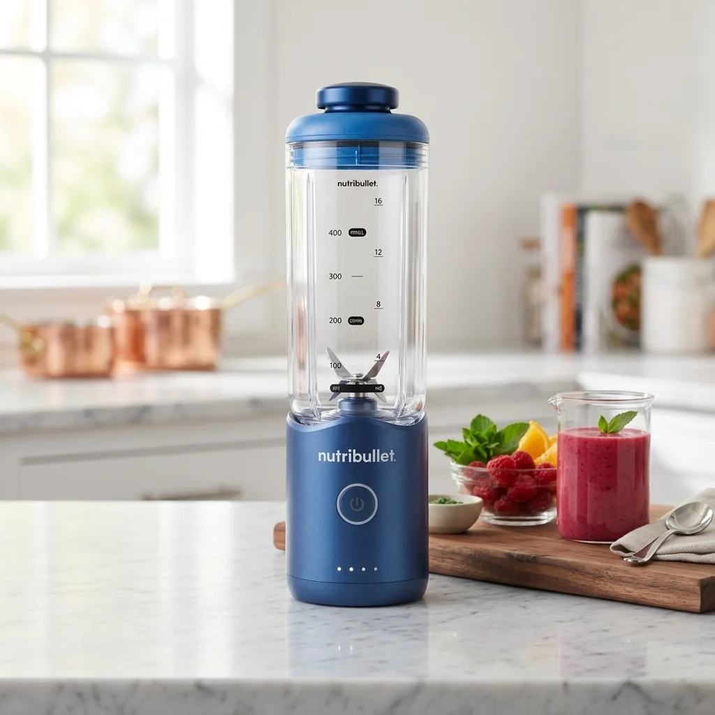 AI Generated Product Image BLENDER PORTABLE FLEX RECHARGEABLE USB-C 590 ML - BLEU - NUTRIBULLET – Image 1
