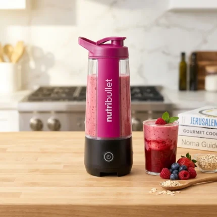 BLENDER PORTABLE FLIP RECHARGEABLE USB-C COUVERCLE RABAT - MAGENTA - NUTRIBULLET