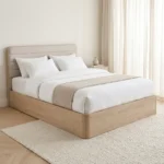 SOMMIER 160 X 200 CM AVEC COFFRE RELEVABLE - CHENE/ ARJONA