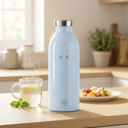 BOUTEILLE ISOTHERME 500 ML EN ACIER INOXYDABLE - BLEU AZUR