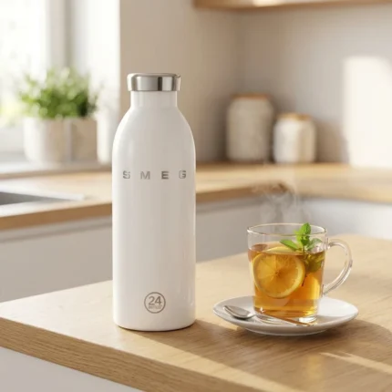 BOUTEILLE ISOTHERME 500 ML EN ACIER INOXYDABLE - BLANC