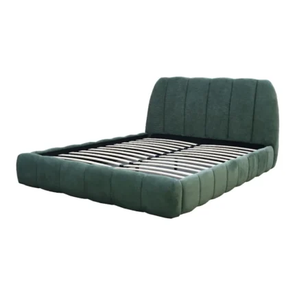 LIT + SOMMIER 160X200 CM EN TISSU - VERT