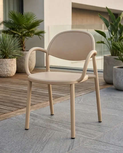 CHAISE PLASTIQUE - TAUPE