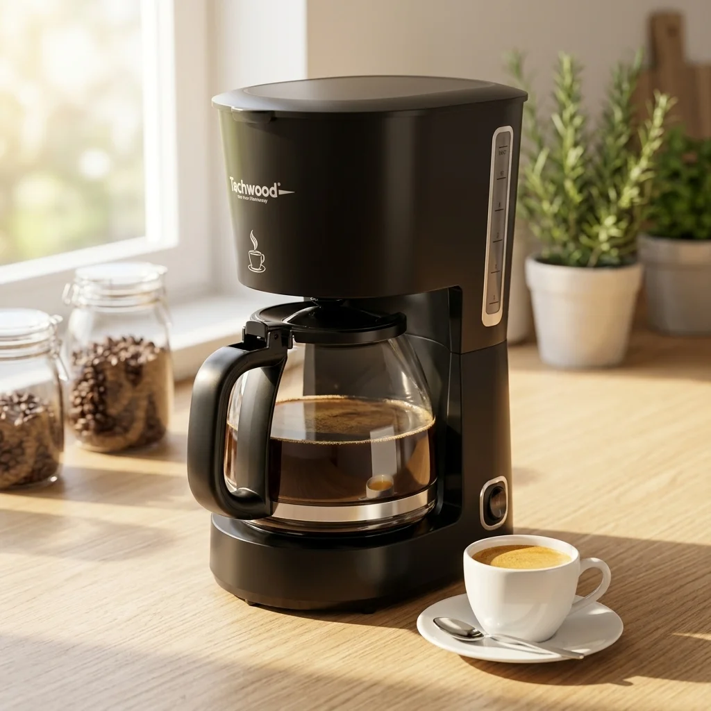 AI Generated Product Image CAFETIÈRE FILTRE 12-15 TASSES AVEC FILTRE PERMANENT LAVABLE - NOIR – Image 1