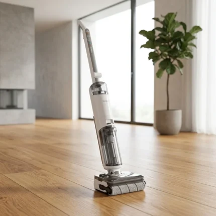 ASPIRATEUR LAVEUR BALAI SANS FIL PLIABLE 22 000 PA - BLANC