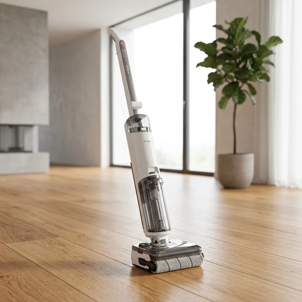 AI Generated Product Image ASPIRATEUR LAVEUR BALAI SANS FIL PLIABLE 22 000 PA - BLANC – Image 1