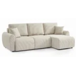 CANAPÉ D'ANGLE CONVERTIBLE - BEIGE