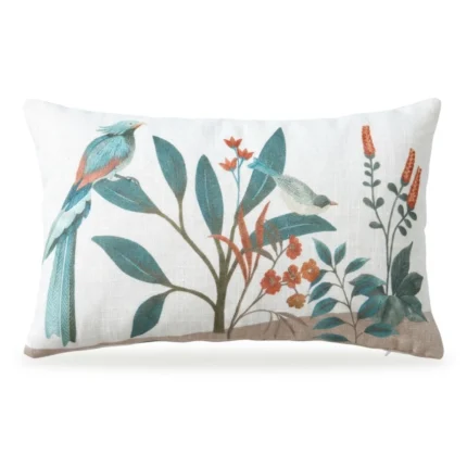 COUSSIN 30X50 CM EN POLYESTER ET LIN - MULTICOLORE