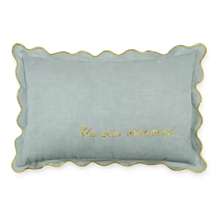 COUSSIN 40X60 CM EN COTON - VERT