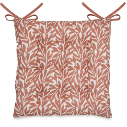 GALETTE DE CHAISE 38X38 CM EN POLYESTER ET LIN - MARSALA