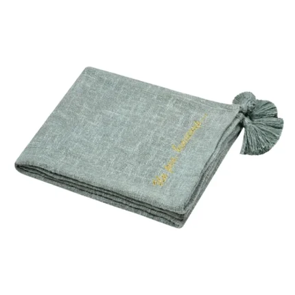 PLAID 125X150 CM EN COTON - VERT