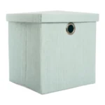 BOÎTE DE RANGEMENT CARRÉE EN PLASTIQUE - VERT CLAIR
