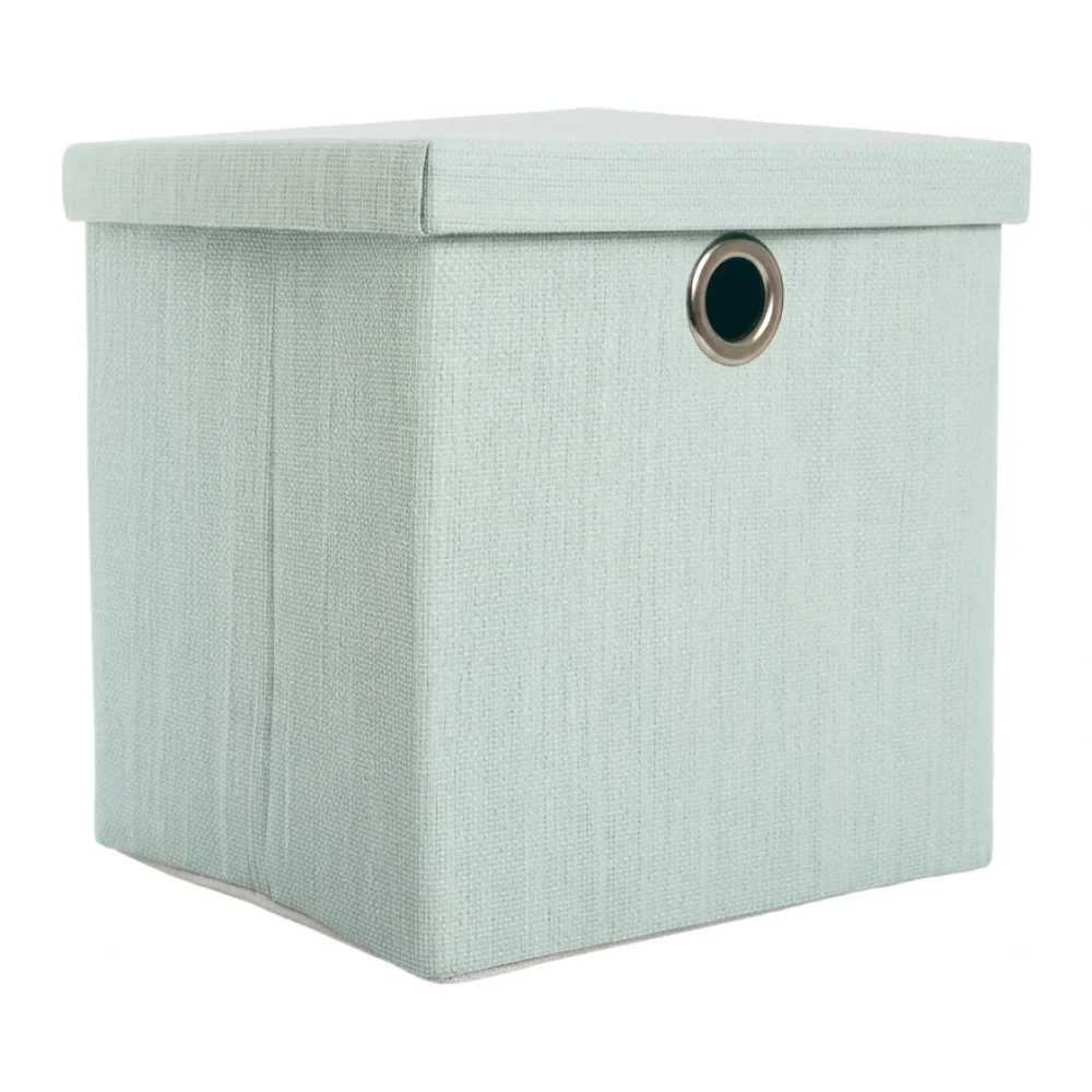 AI Generated Product Image BOÎTE DE RANGEMENT CARRÉE EN PLASTIQUE - VERT CLAIR – Image 1