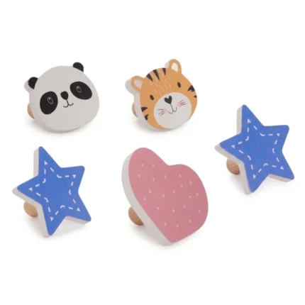 LOT DE 4 PATÈRES MURALES ENFANT EN PLASTIQUE