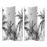 PARAVENT EN BOIS MOTIF PALMIERS