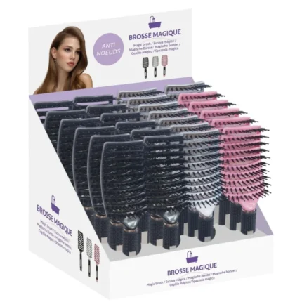 BROSSE À CHEVEUX ANTI-NŒUDS EN PLASTIQUE