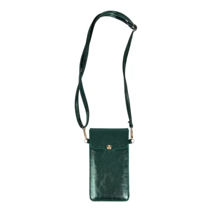 POCHETTE TÉLÉPHONE AVEC SANGLE IRISÉE - VERT