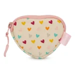 PORTE-MONNAIE MOTIF COEURS EN COTON