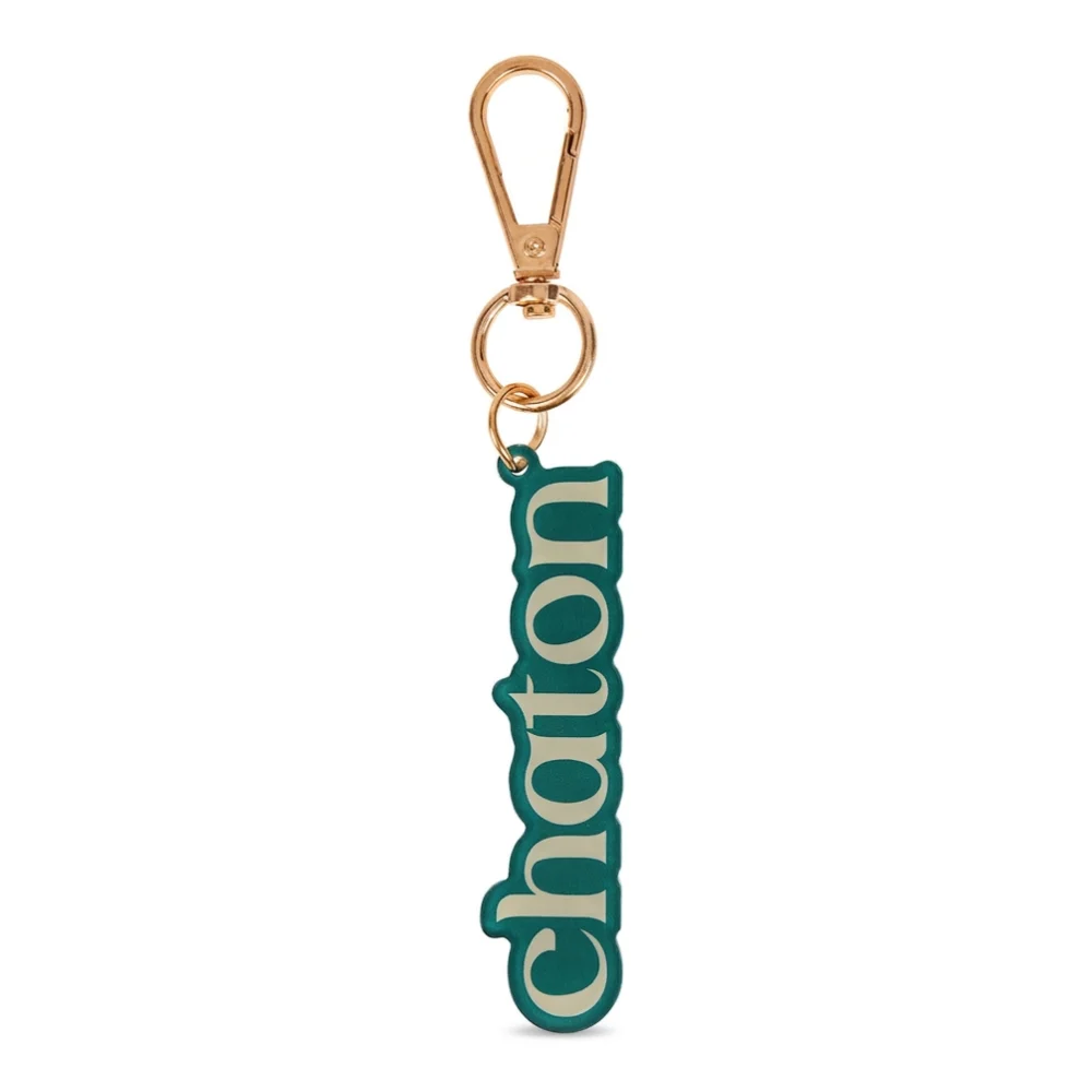 AI Generated Product Image PORTE-CLÉS MESSAGE CHATON - VERT – Image 1