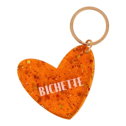 PORTE-CLÉS COEUR MESSAGE BICHETTE