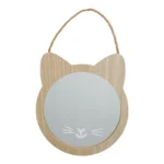MIROIR BOIS FORME CHAT - NATUREL