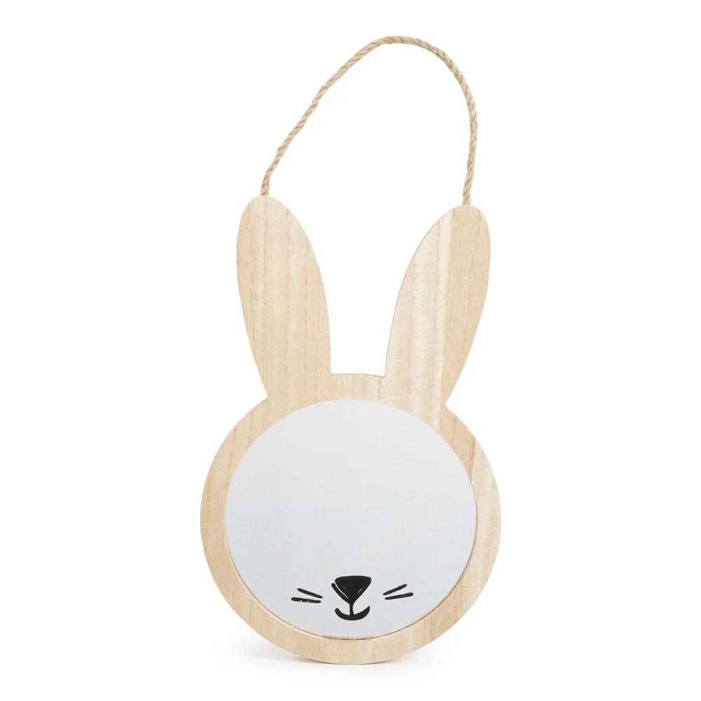 AI Generated Product Image MIROIR BOIS FORME LAPIN - NATUREL – Image 1