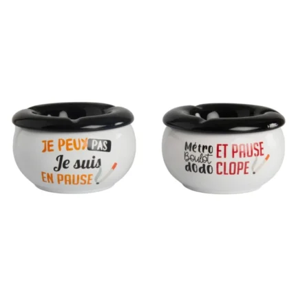 CENDRIER AVEC MESSAGE IMPRIMÉ
