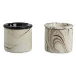 CENDRIER ROND IMITATION MARBRE