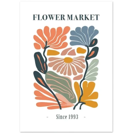 AFFICHE FLOWER MARKET 50X70 CM