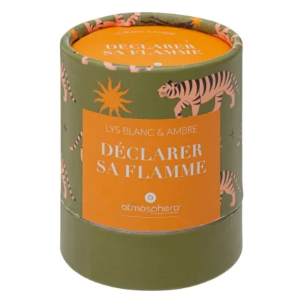 BOUGIE PARFUMÉE LYS ET AMBRE EN VERRE 200 G