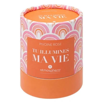 BOUGIE PARFUMÉE PIVOINE ROSE EN VERRE 200 G