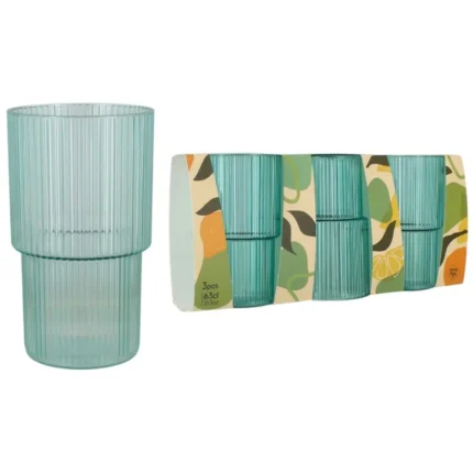 LOT DE 3 GOBELETS 63 CL EN PLASTIQUE - VERT