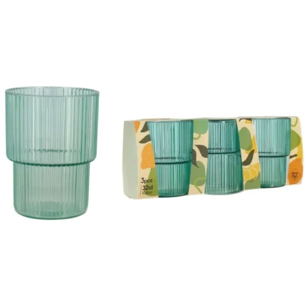 LOT DE 3 GOBELETS 32 CL EN PLASTIQUE - VERT
