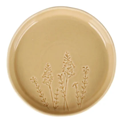ASSIETTE DESSERT 20,2 CM EN GRÈS - MOTIF FLORAL