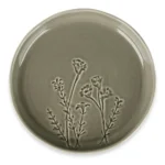 ASSIETTE DESSERT 20,2 CM EN GRÈS - MOTIF FLORAL