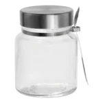 BOCAL AVEC COUVERCLE ET CUILLÈRE EN INOX