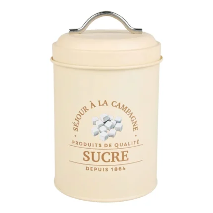 BOÎTE À SUCRE 1,2 L EN FER - BEIGE
