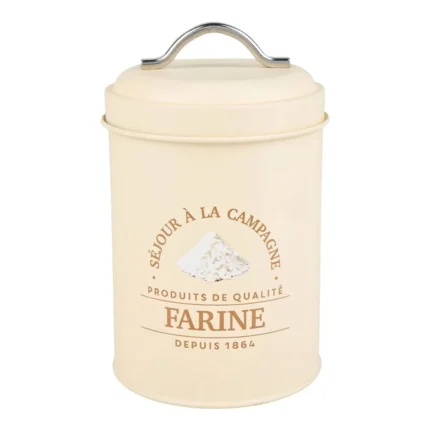 BOÎTE À FARINE 1,2 L EN FER - BEIGE