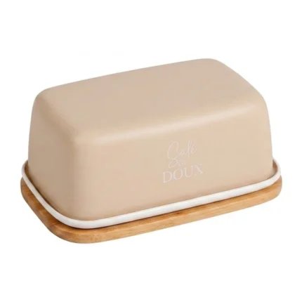 BEURRIER AVEC COUVERCLE - BEIGE