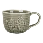 MUG 40 CL EN GRÈS - MOTIF FLORAL