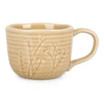 MUG 40 CL EN GRÈS - MOTIF FLORAL