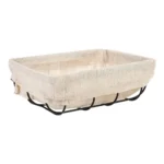 PANIER À PAIN EN MÉTAL ET TISSU