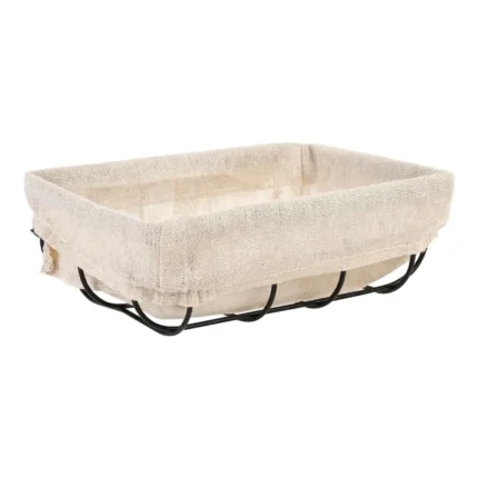 PANIER À PAIN EN MÉTAL ET TISSU