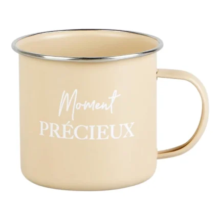 MUG 65 CL EN MÉTAL - BEIGE