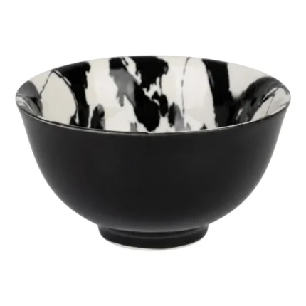 BOL MOTIF FLEUR 60 CL - NOIR