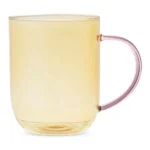 TASSE À THÉ 40 CL - JAUNE ET ROSE