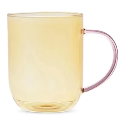 TASSE À THÉ 40 CL - JAUNE ET ROSE