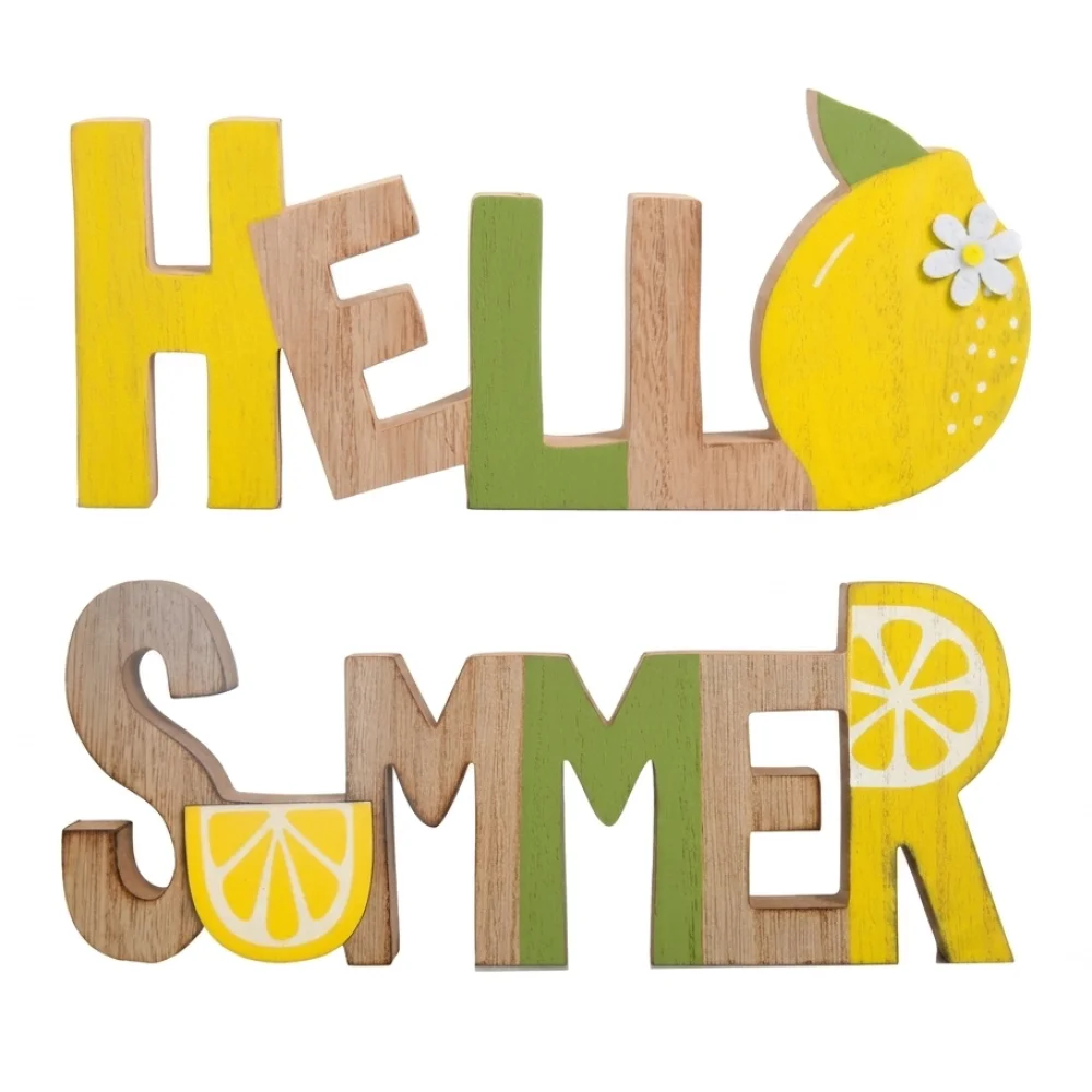 AI Generated Product Image MOT DÉCORATIF À POSER SUMMER OU HELLO – Image 1